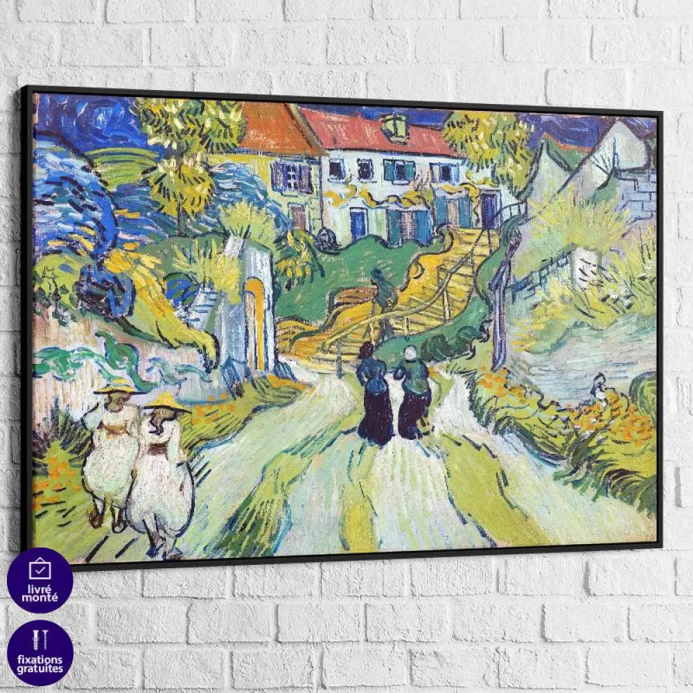 Tableau Vincent Van Gogh L'escalier d'Auvers - Montableaudeco
