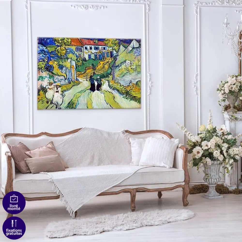 Tableau Vincent Van Gogh L'escalier d'Auvers - Montableaudeco