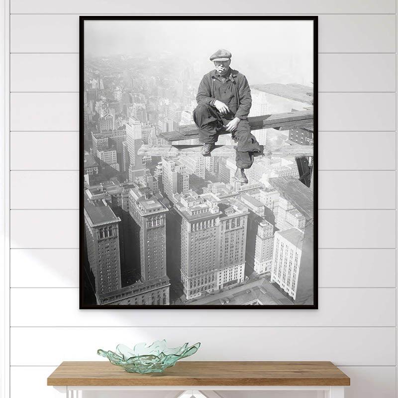 Tableau Vintage Travaux sur New York - Montableaudeco