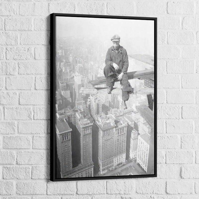 Tableau Vintage Travaux sur New York - Montableaudeco