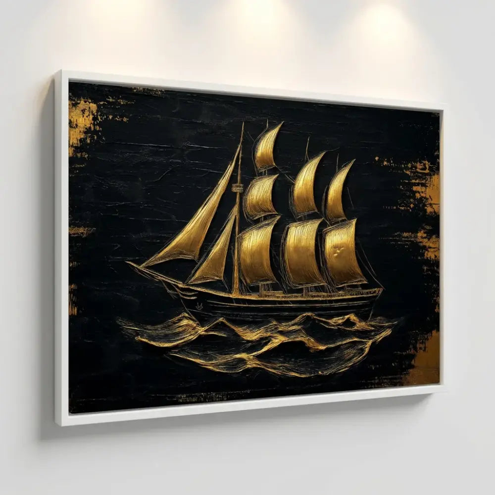 tableau bateau doré style nautique chic