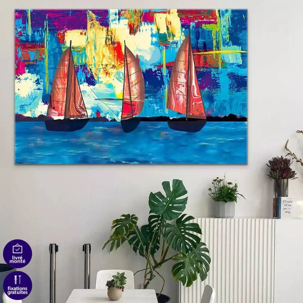 Tableau Voiliers sur Mer - Montableaudeco