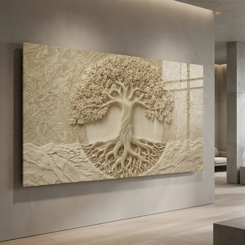 tableau arbre de vie relief texture naturelle