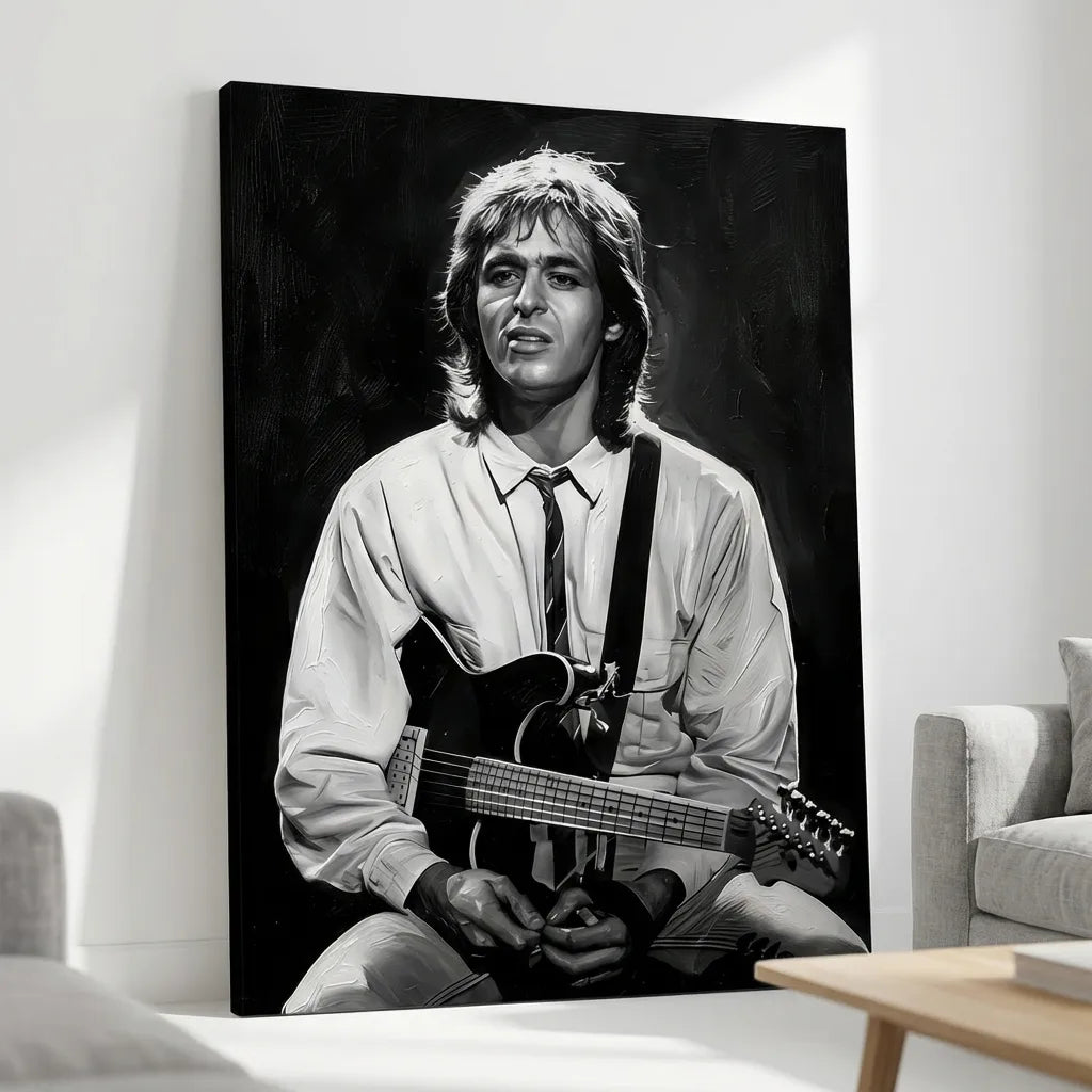 tableau jean jacques goldman noir et blanc portrait artistique