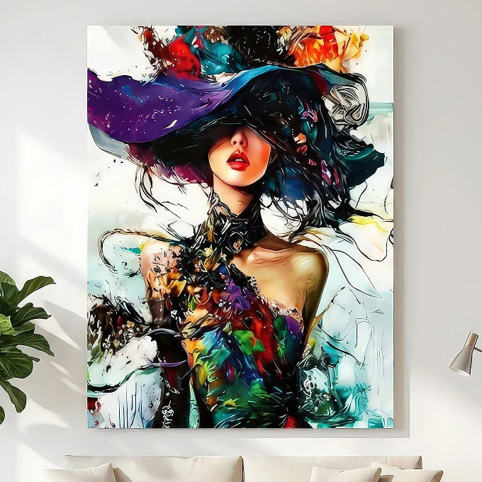 tableau moderne femme glam et luxe