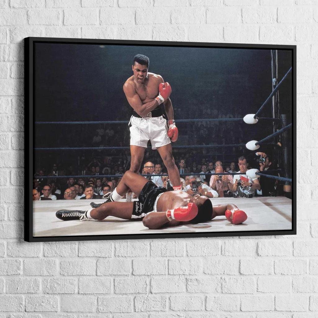 tableau muhammad ali victoire mythique boxe