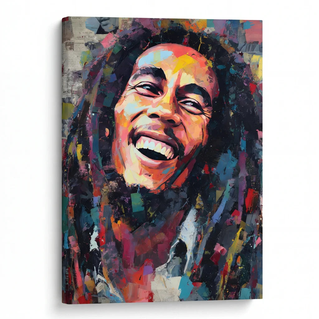 tableau pop art bob marley good vibes déco intérieure