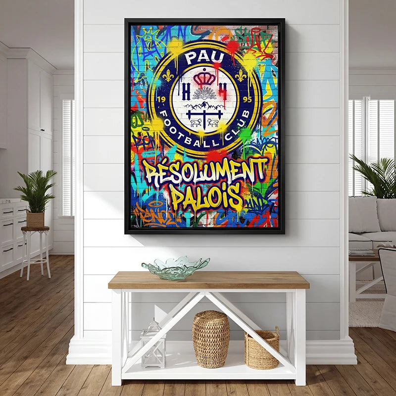 tableau rugby PAU FC cadre noir