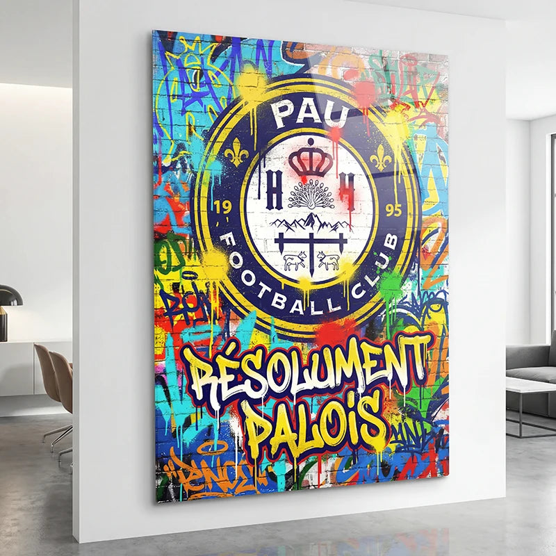 tableau rugby PAU FC plexiglas
