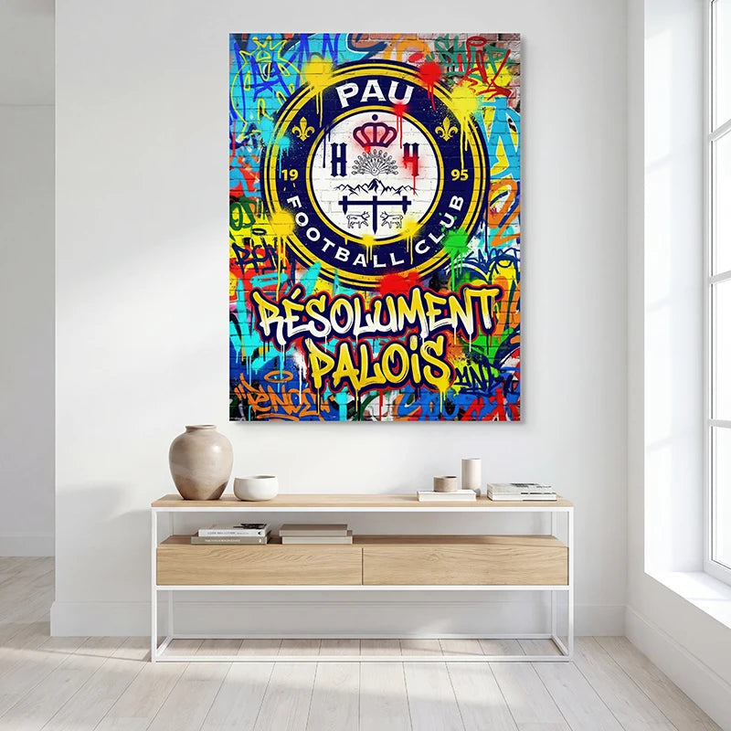 tableau rugby PAU FC street art