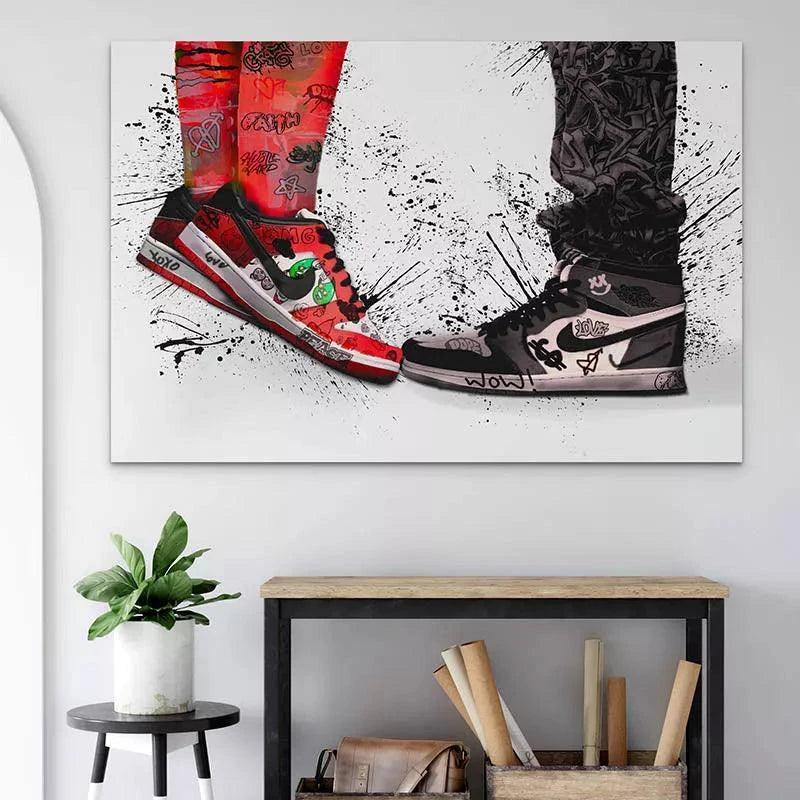 Poster avec l'œuvre « chaussure nike colorée