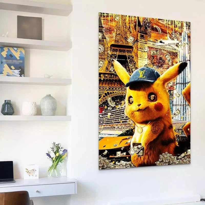 Tableau Pokemon Pikachu Toile Avec cadre - ProduitPOD