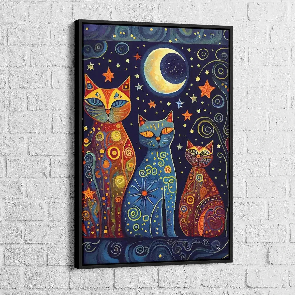 Tableau Chat Lune - Montableaudeco