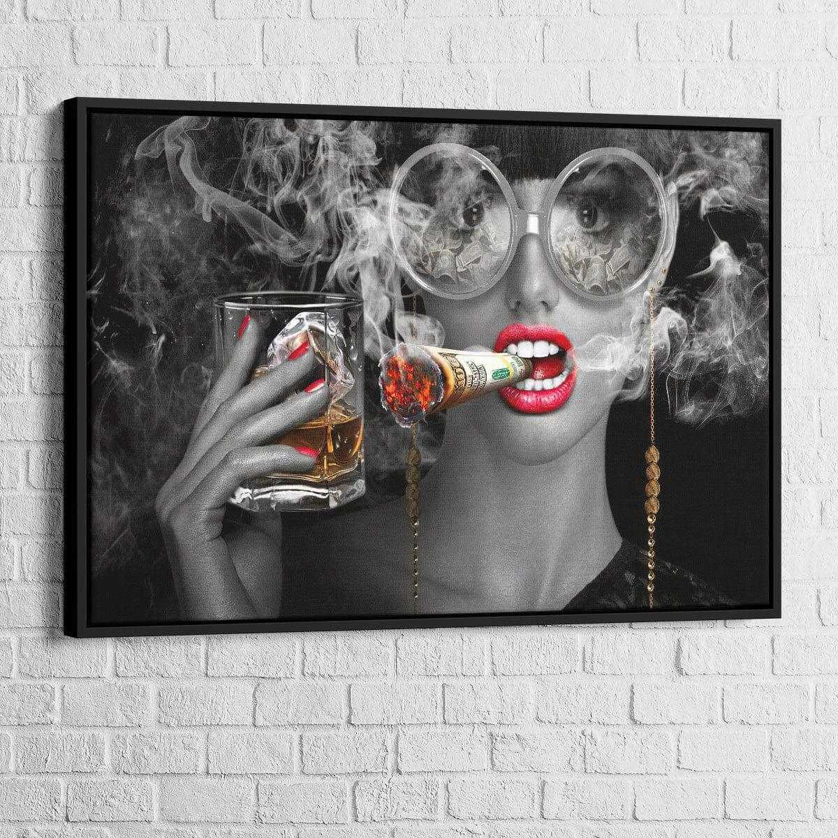 Tableau Mode Miss Drink and Smoke - Montableaudeco