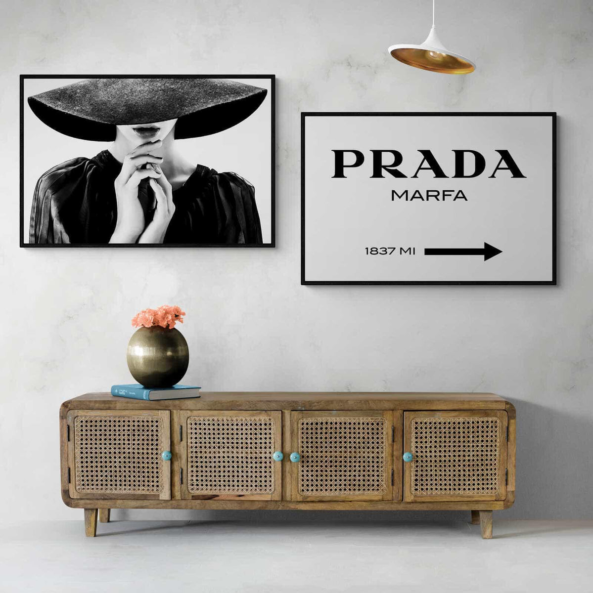 Tableau cadre Prada - 90 x 60 cm