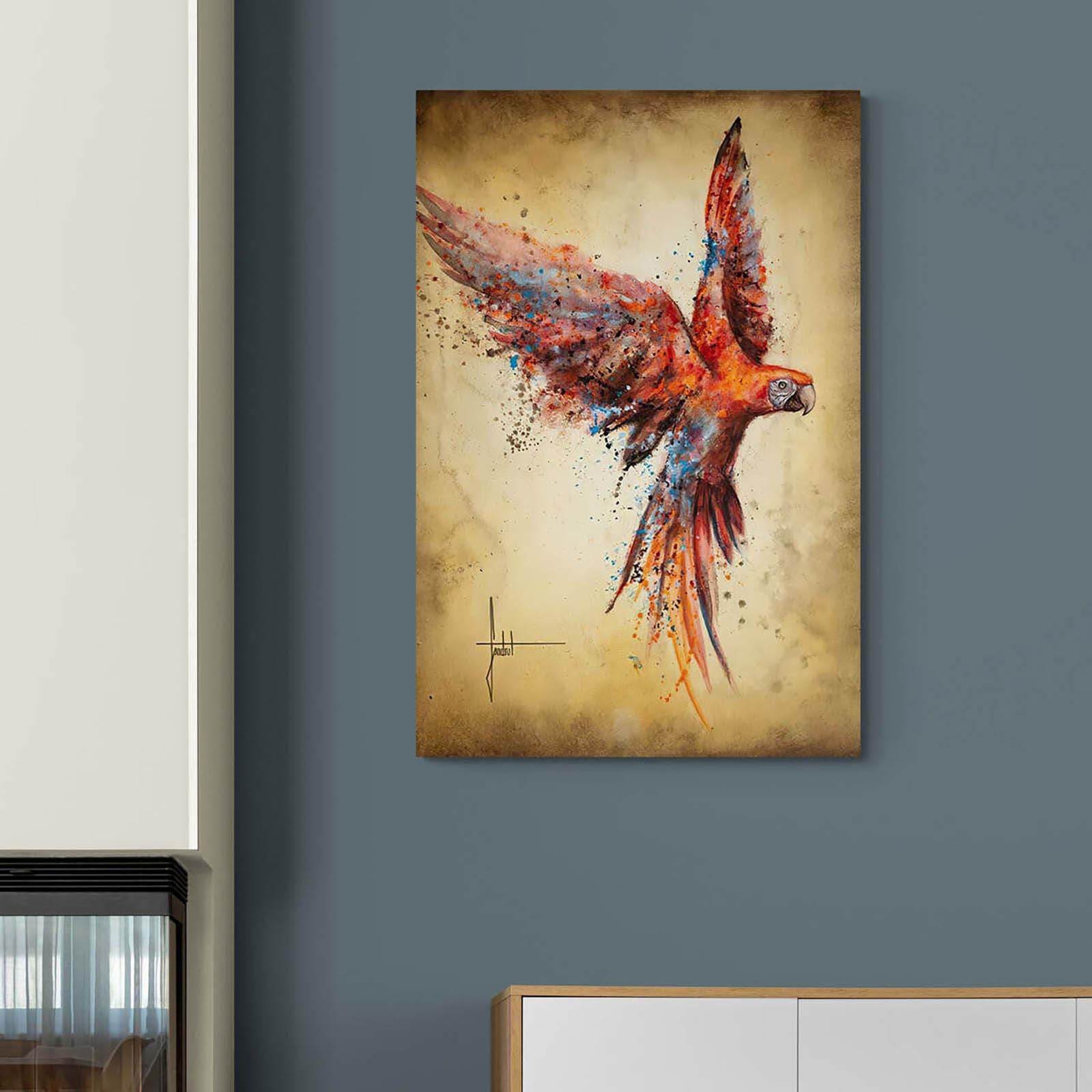 Tableau Perroquet Coloré - Montableaudeco