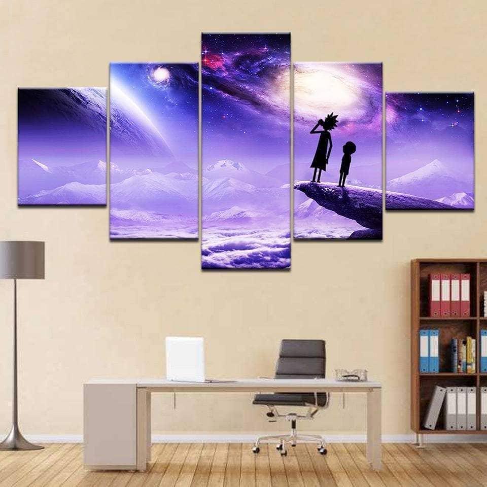 Tableau Rick et Morty Montagne des Neiges - Montableaudeco