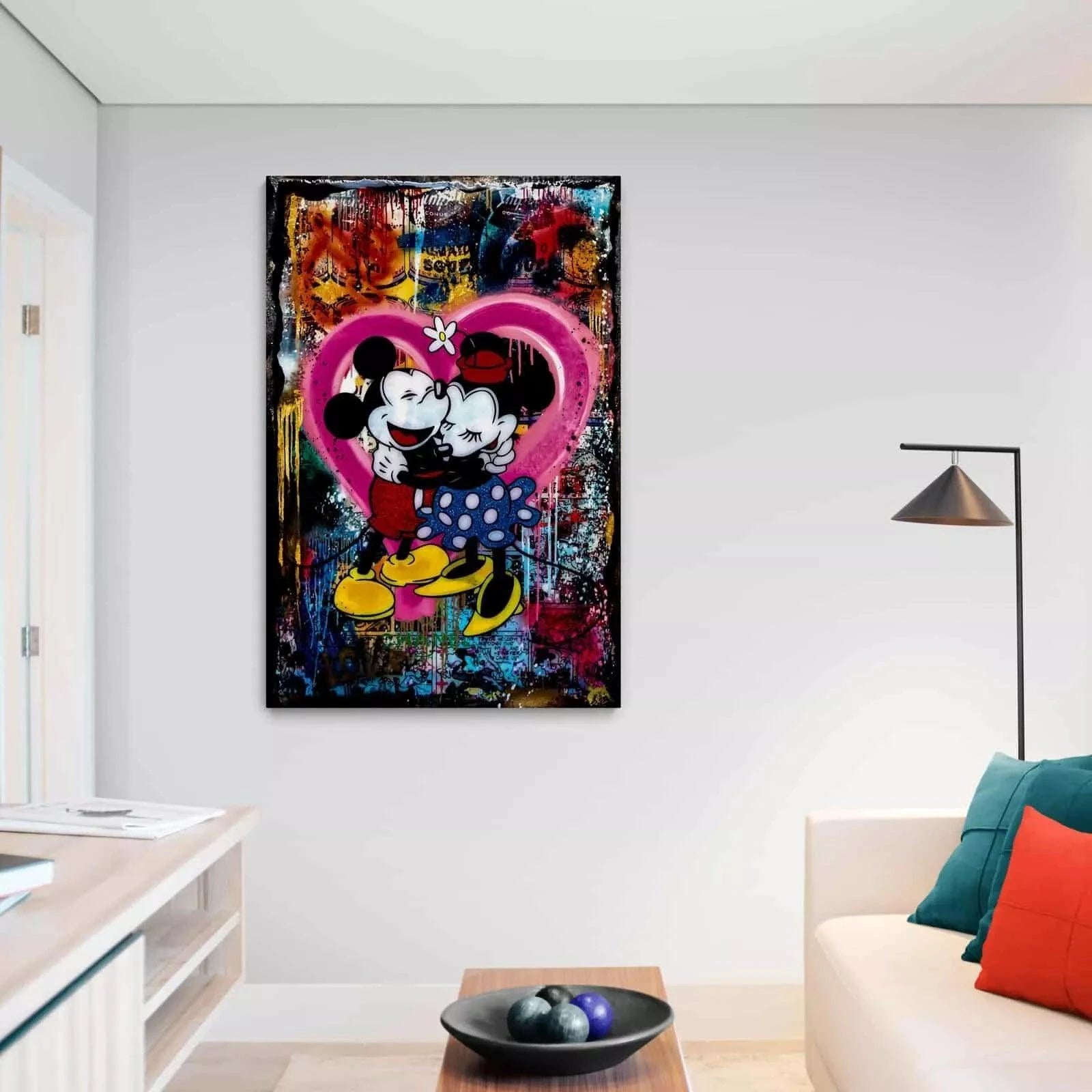 Tableau déco Minnie Mouse sac Louis Vuitton Street Art Disney Mickey -  Tableau Deco