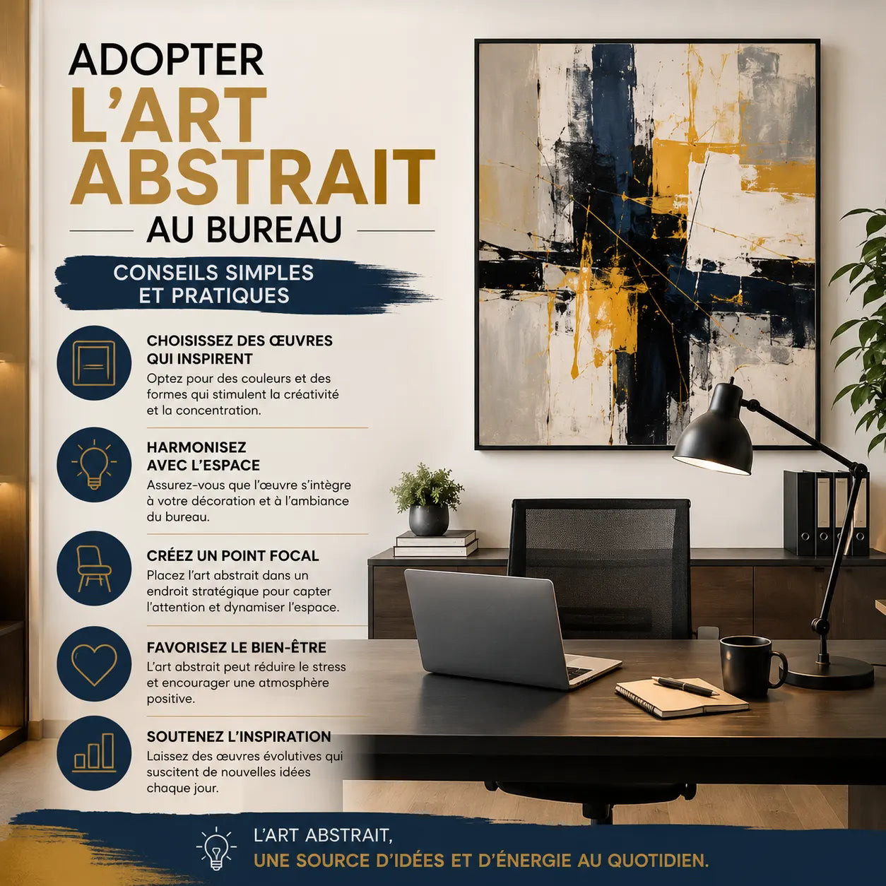 Adopter l'art abstrait au bureau