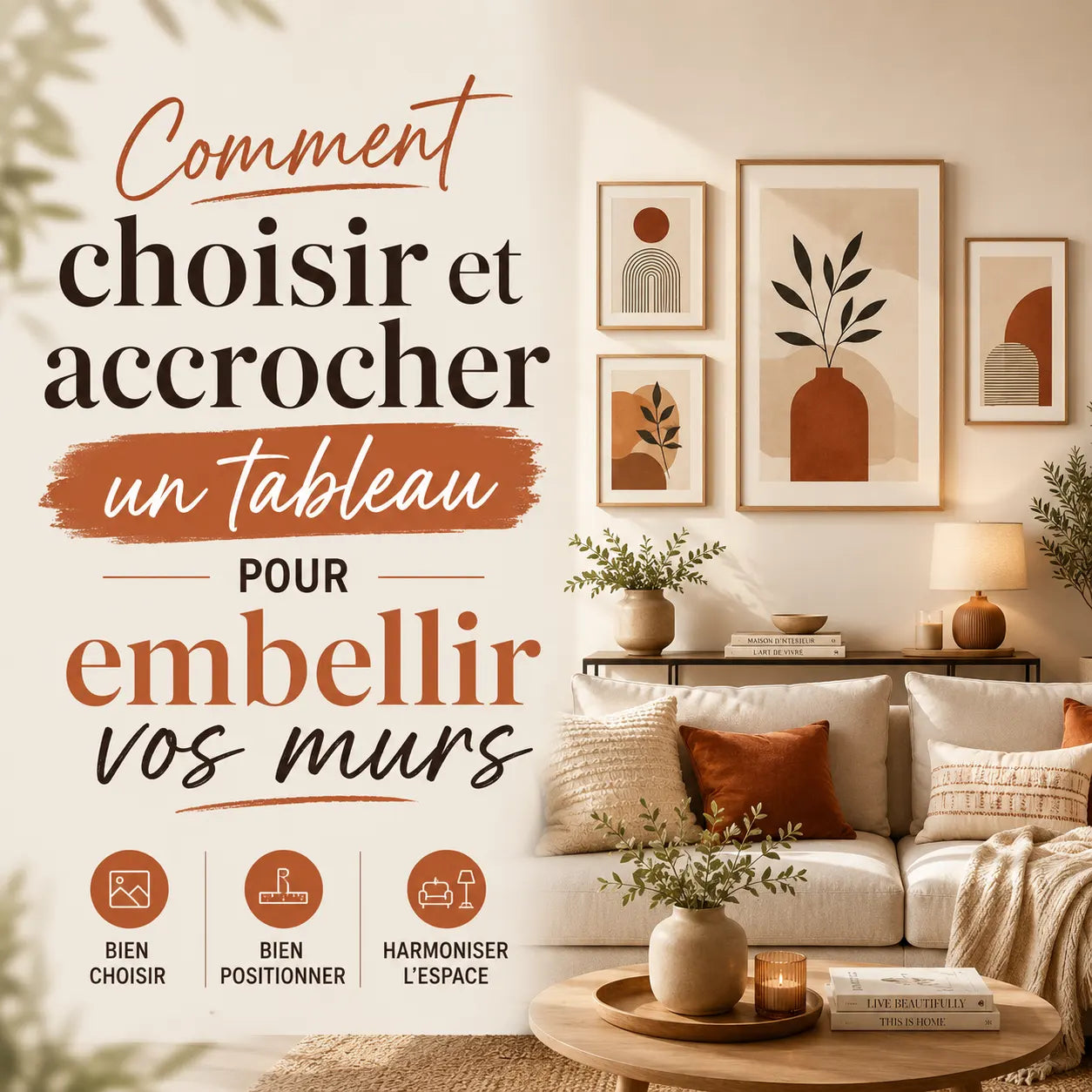 Comment choisir et accrocher un tableau pour embellir vos murs