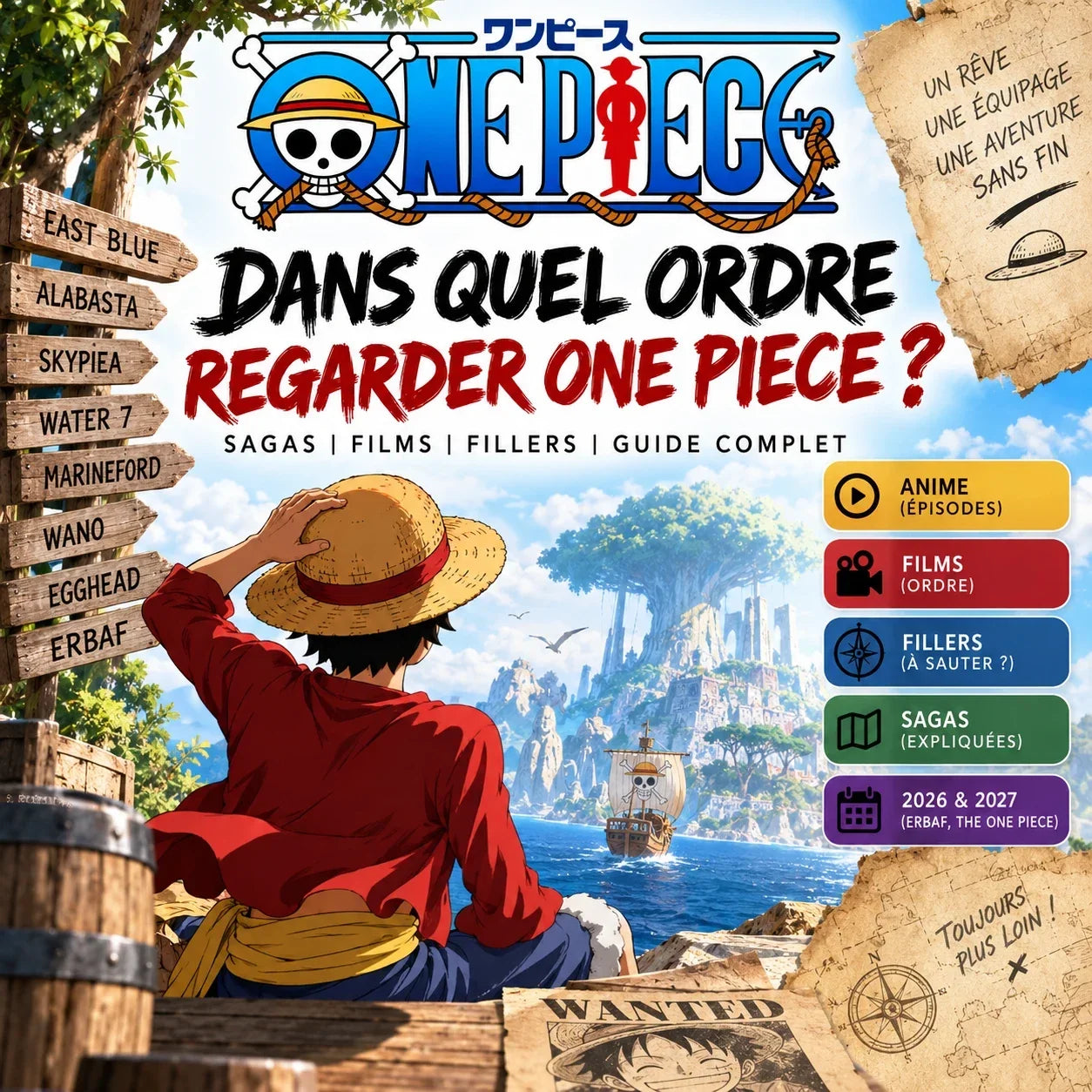 Dans quel ordre regarder One Piece