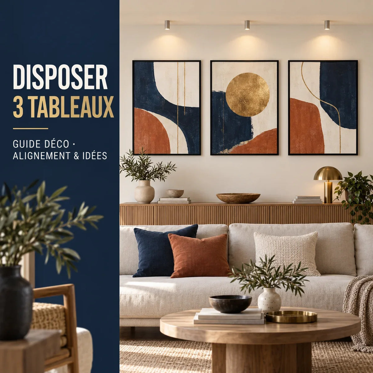 Comment disposer 3 tableaux sur un mur ? Méthodes et conseils