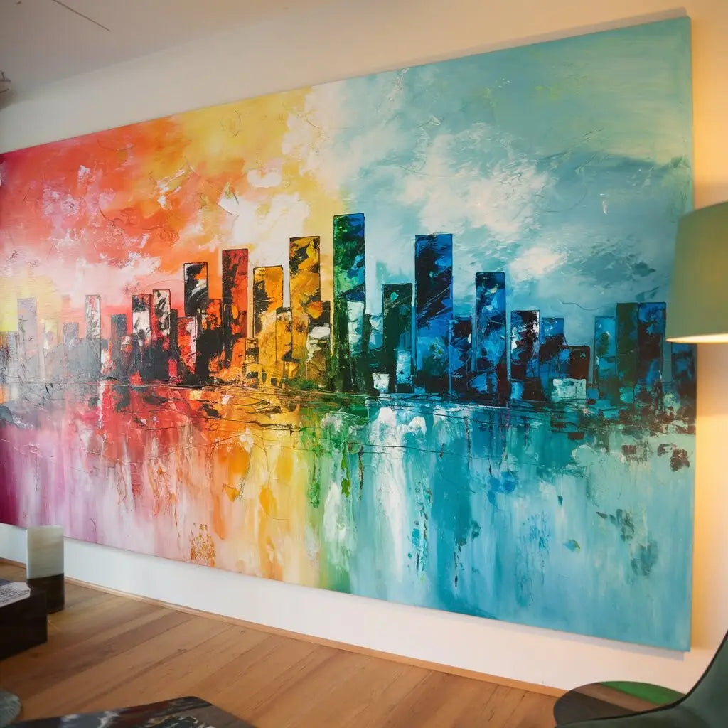 Comment mettre en valeur un grand tableau coloré