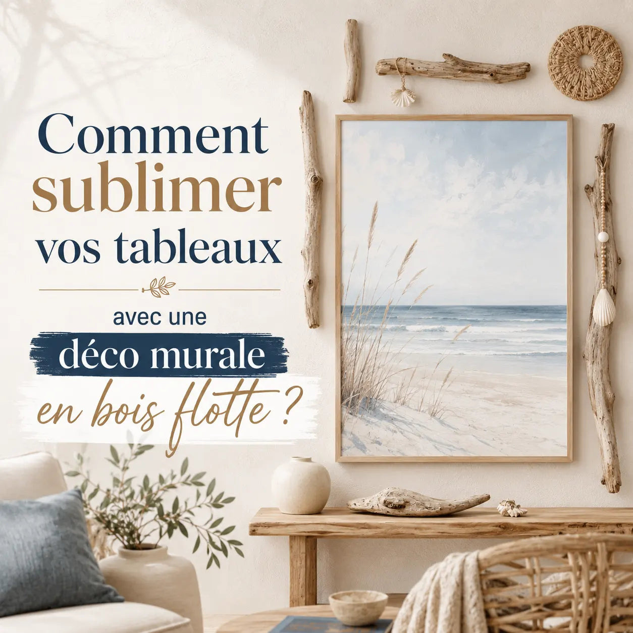 Comment sublimer vos tableaux avec une déco murale en bois flotté ?