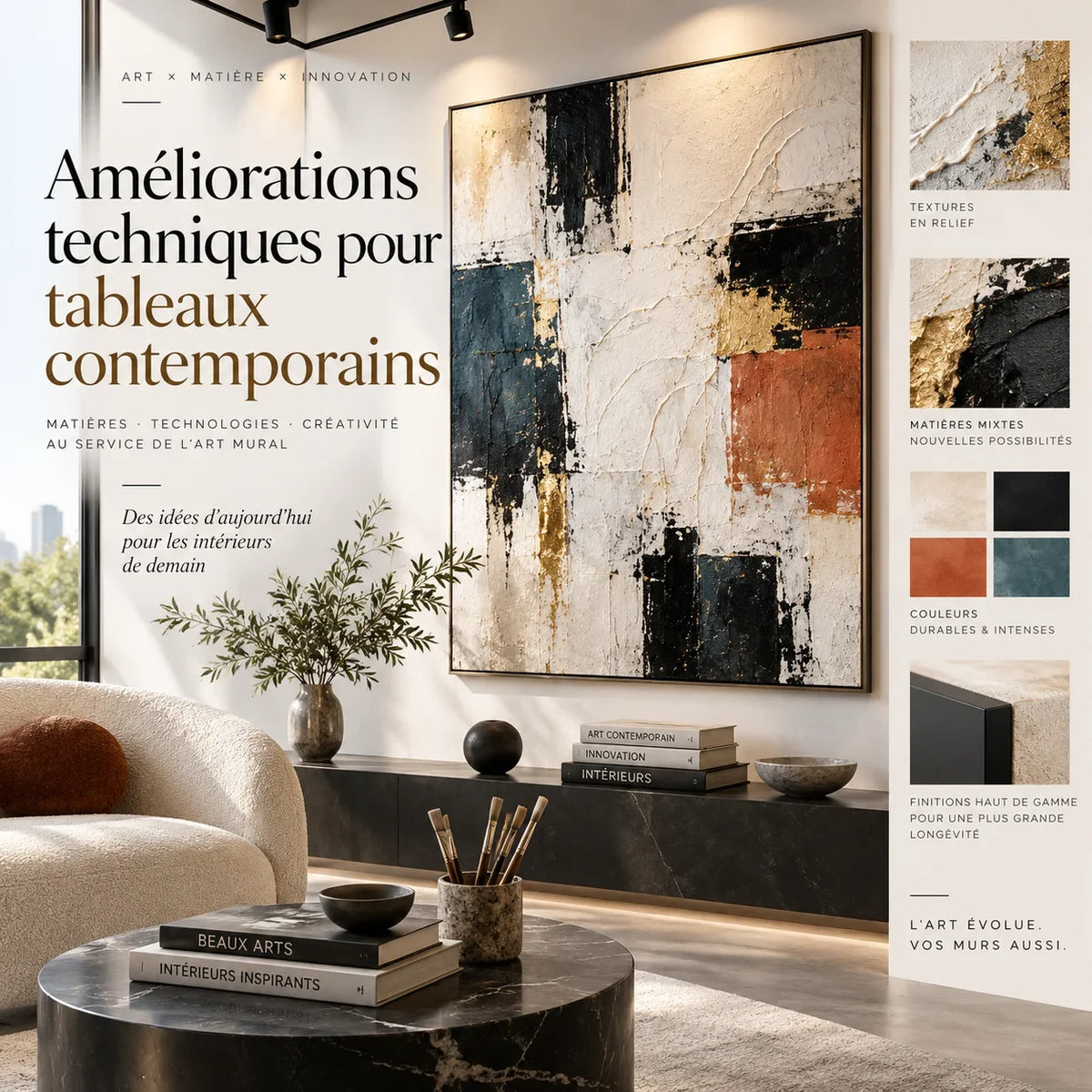 Améliorations techniques pour tableaux contemporains