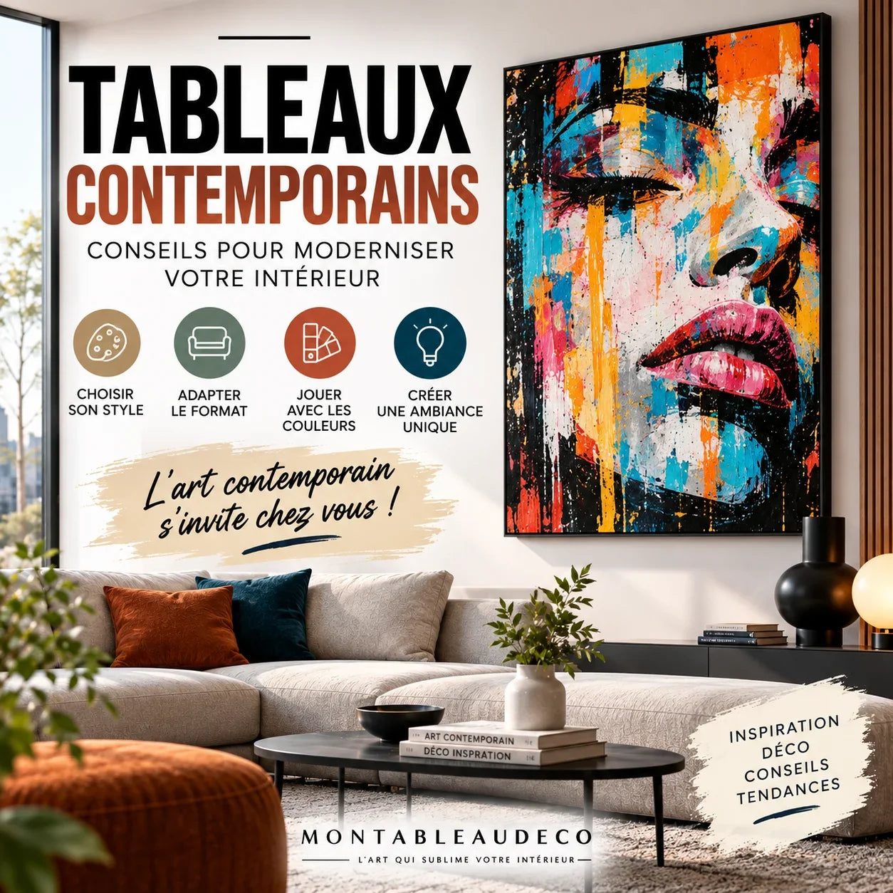 Tableaux contemporains : conseils pour moderniser votre intérieur