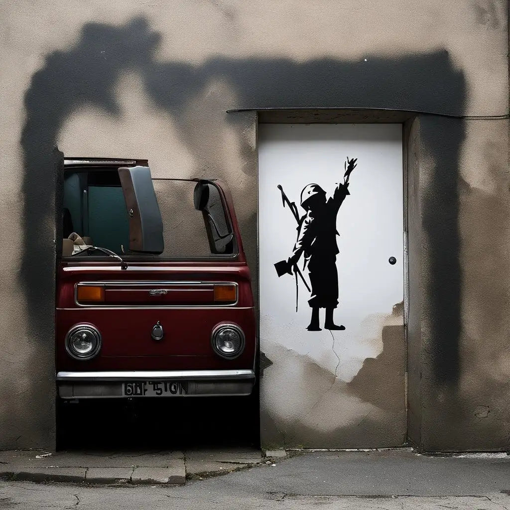 Add style to your home with wall art Banksy - Montableaudeco
