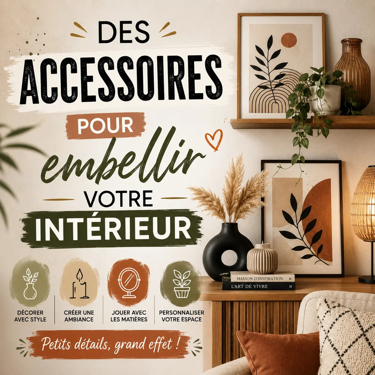 Des accessoires pour embellir votre intérieur