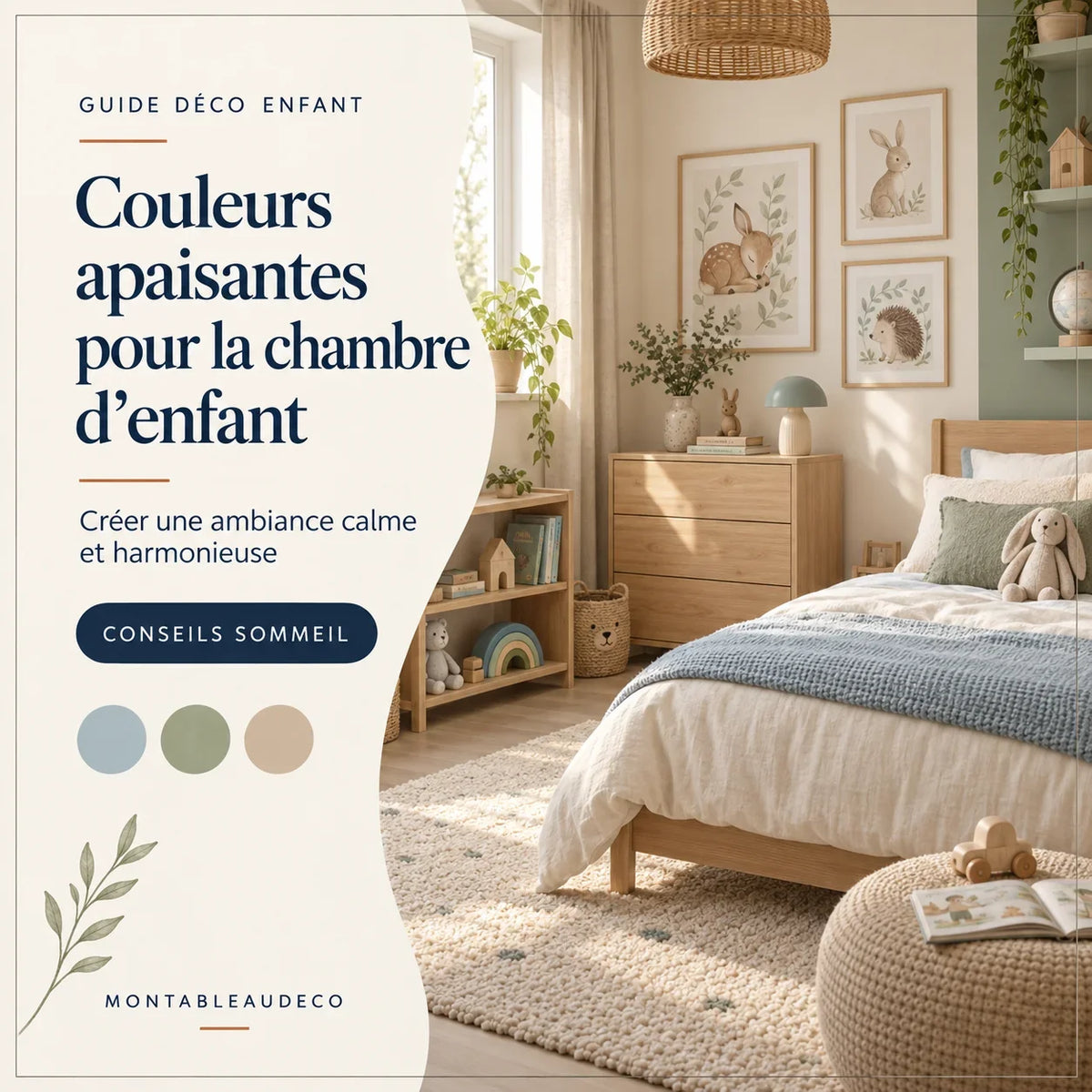 Couleurs apaisantes pour une chambre d’enfant : guide déco et sommeil