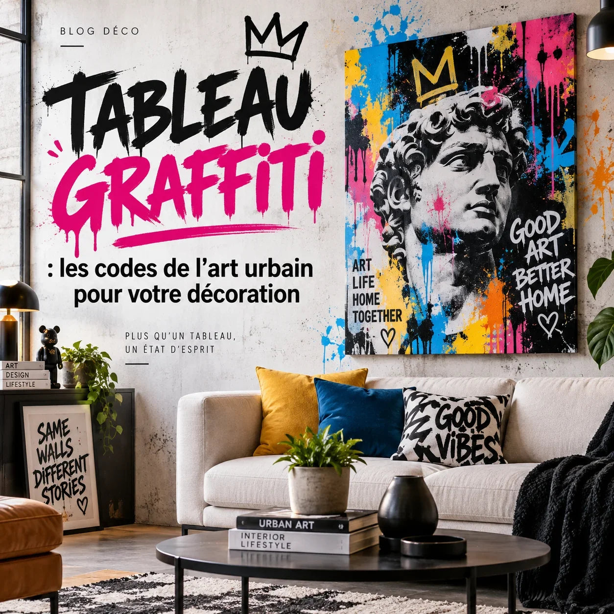 Tableau graffiti : les codes de l’art urbain pour votre décoration