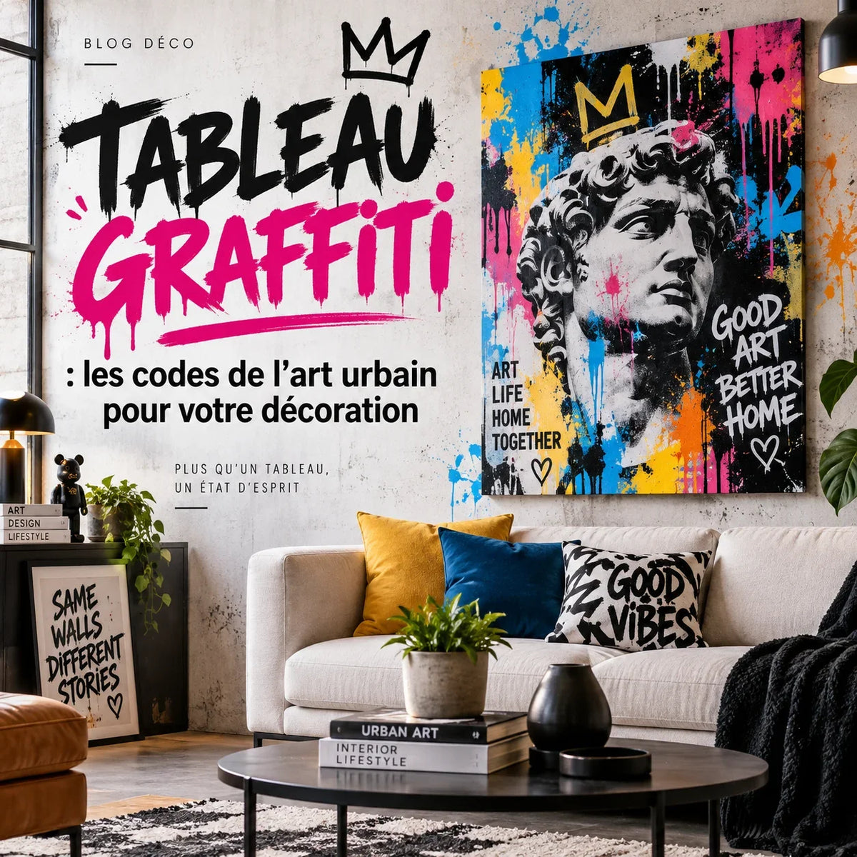 Tableau graffiti : les codes de l’art urbain pour votre décoration