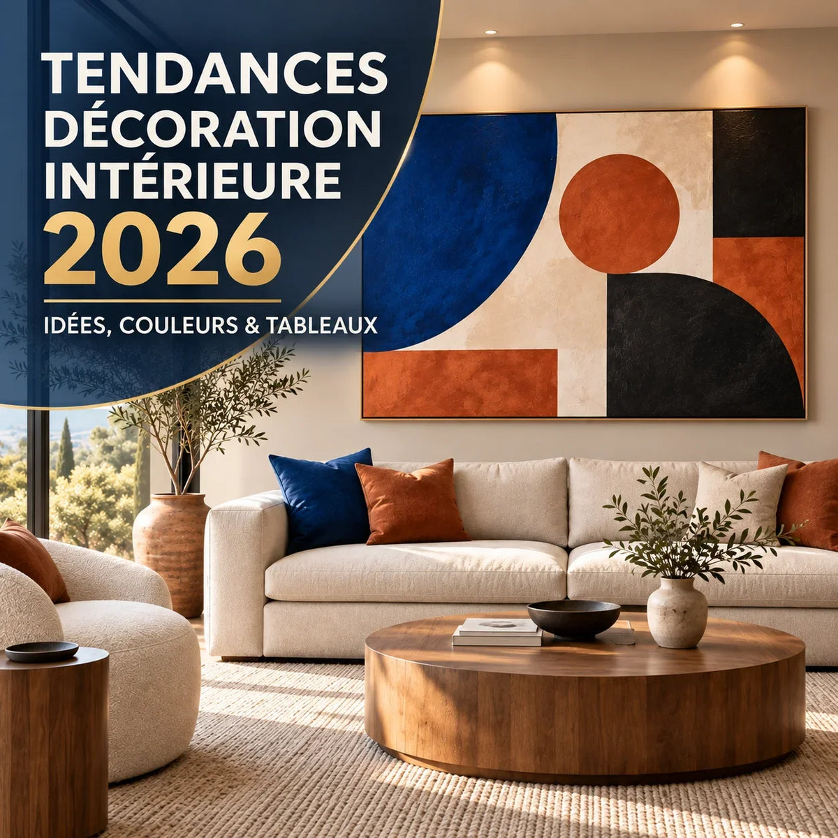 Tendances décoration intérieure 2026 : idées, couleurs et tableaux