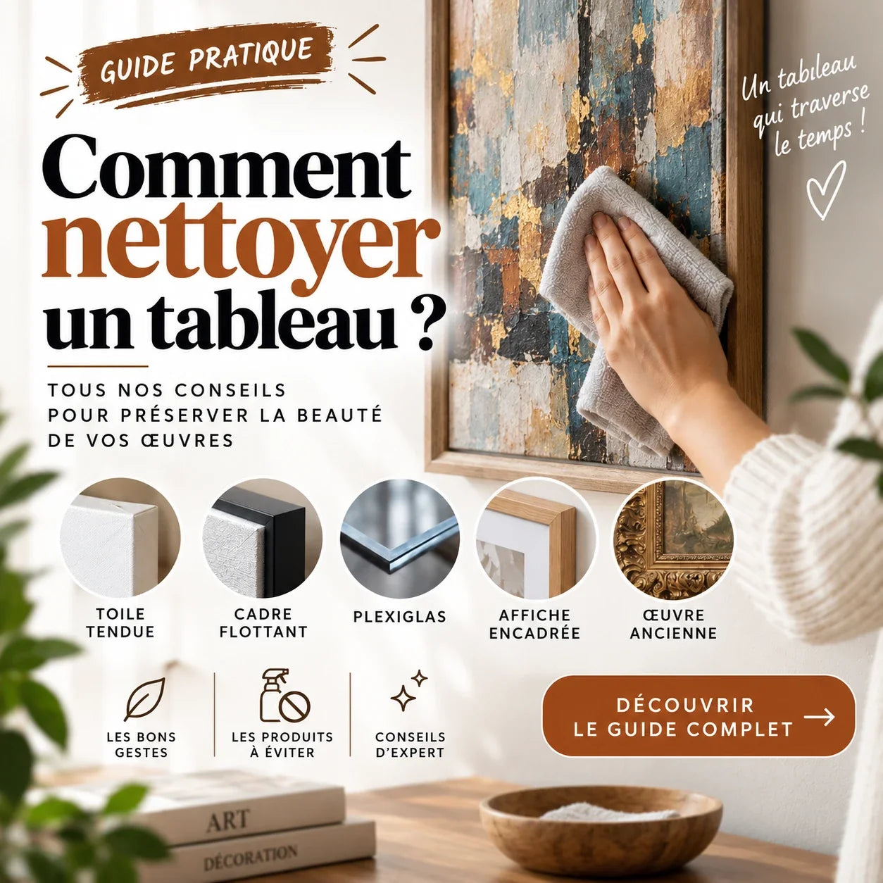 Comment nettoyer facilement et rapidement un tableau ?