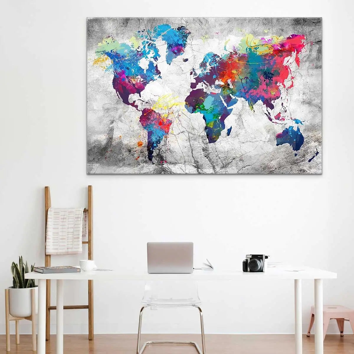 Un Tableau Carte du monde chez vous - Montableaudeco