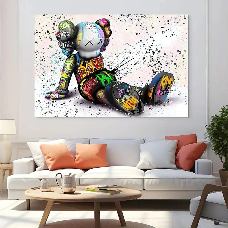 Tableau Kaws Street art Graffiti