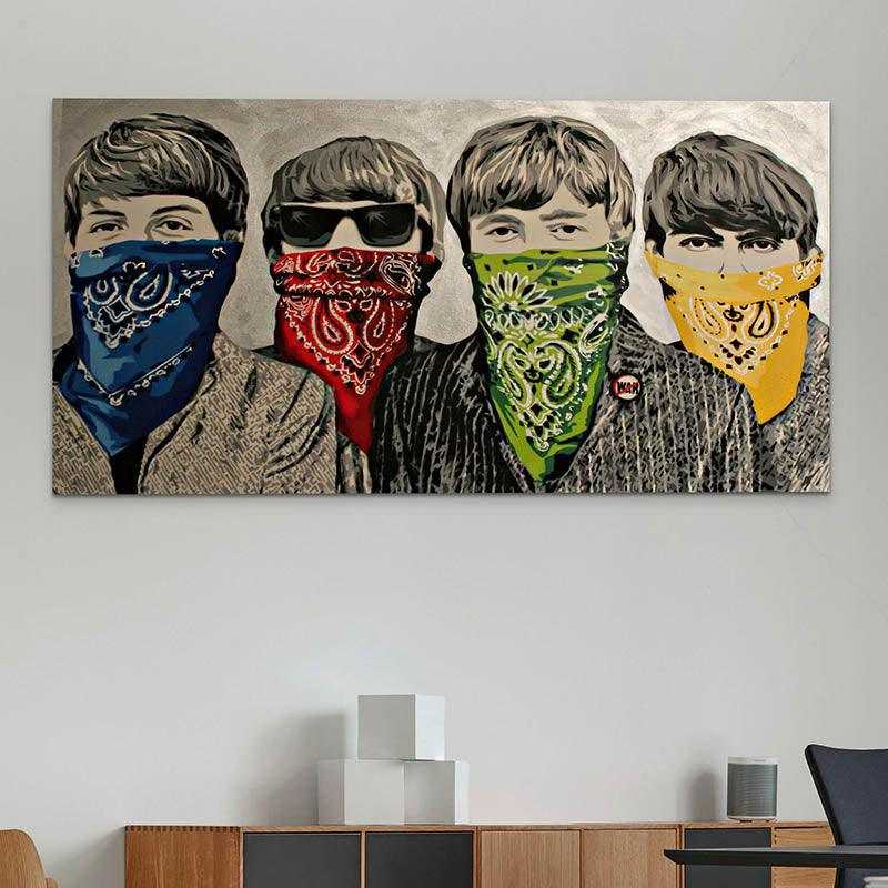 Tableau Banksy Beatles - Montableaudeco