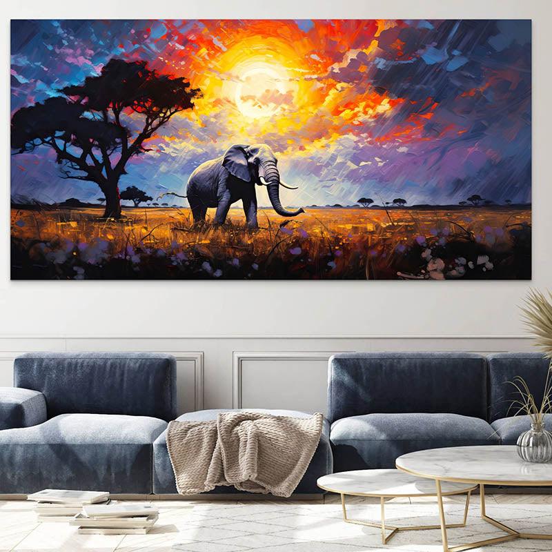 ▷ Tableau mural décoratif d'un éléphant