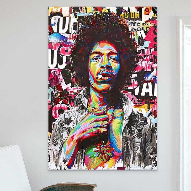Tableau Street Art Jimi Hendrix - Montableaudeco