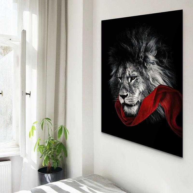 Tableau Lion noir et Blanc - Montableaudeco