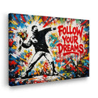 Tableau Graffiti Suivez Vos Rêves - Tableau Street Art