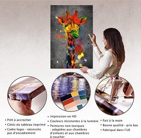 Tableau Lion Noir et Blanc Ensemble