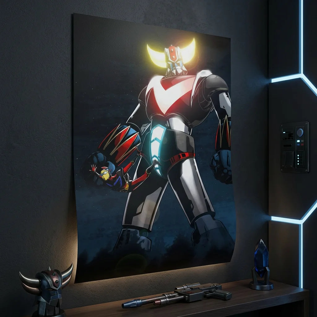 Tableau Goldorak Actarus - 40x60cm / Affiche sans cadre - Toile Imprimée