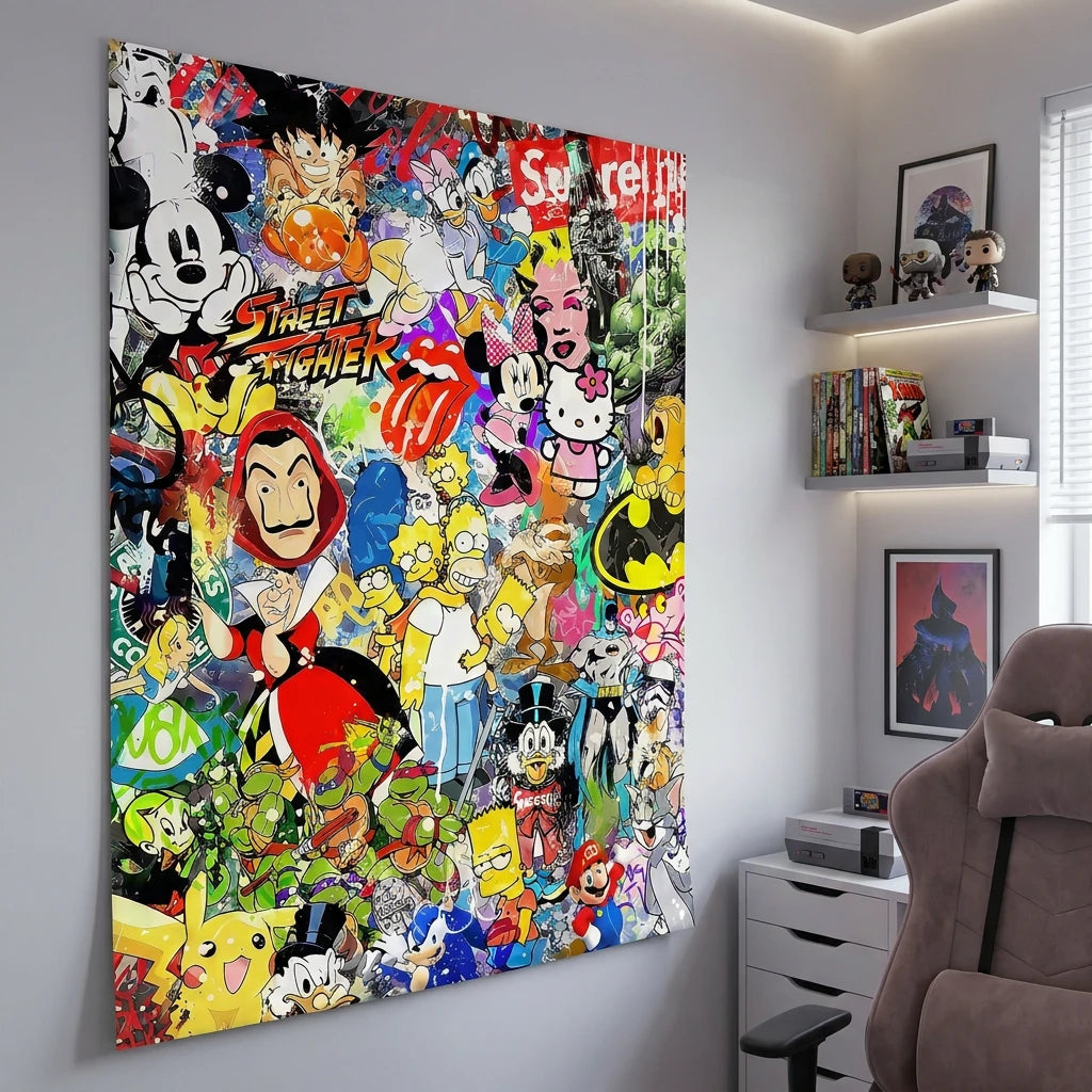 Tableau Street Art Culture 80 - 40x60cm / Affiche sans cadre - Tableau animation