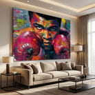 Tableau Muhammad Ali Street Art - 40x60cm / Toile tendue sur châssis - Tableau Street Art