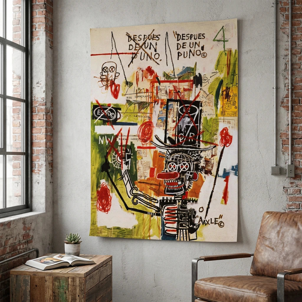 Affiche Basquiat After Puno inspiration street art urbain
