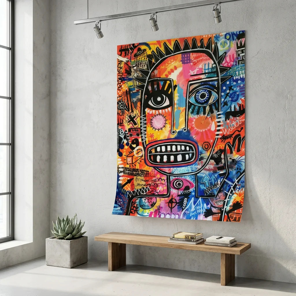 Affiche Basquiat Urban Mask inspiration street art contemporain